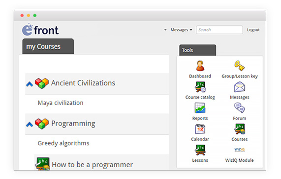 efront virtual classroom module