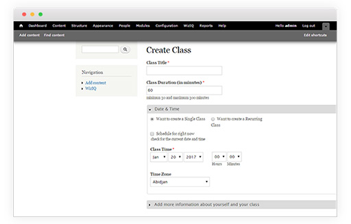 drupal virtual classroom module